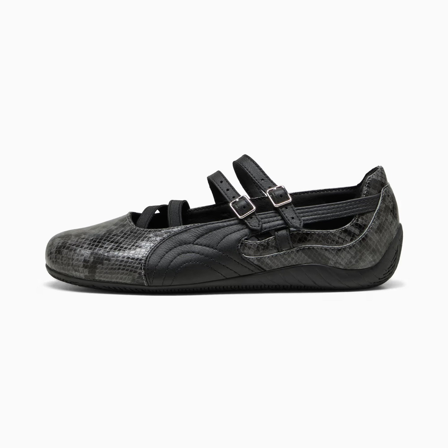 Supercat Ballet Snake Print Sneakers Women Cool Dark Gray Black