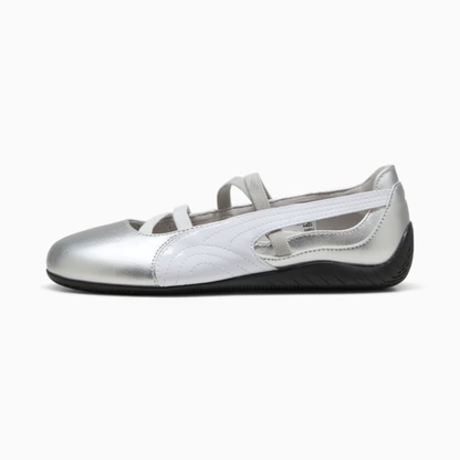 Supercat Ballet Metallic Shoes Women Silver White