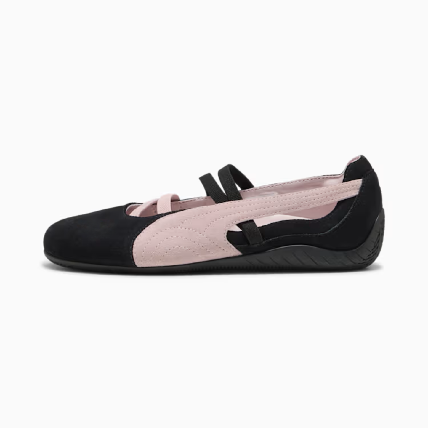 Supercat Suede Ballet Shoes Women Black Mauve Mist