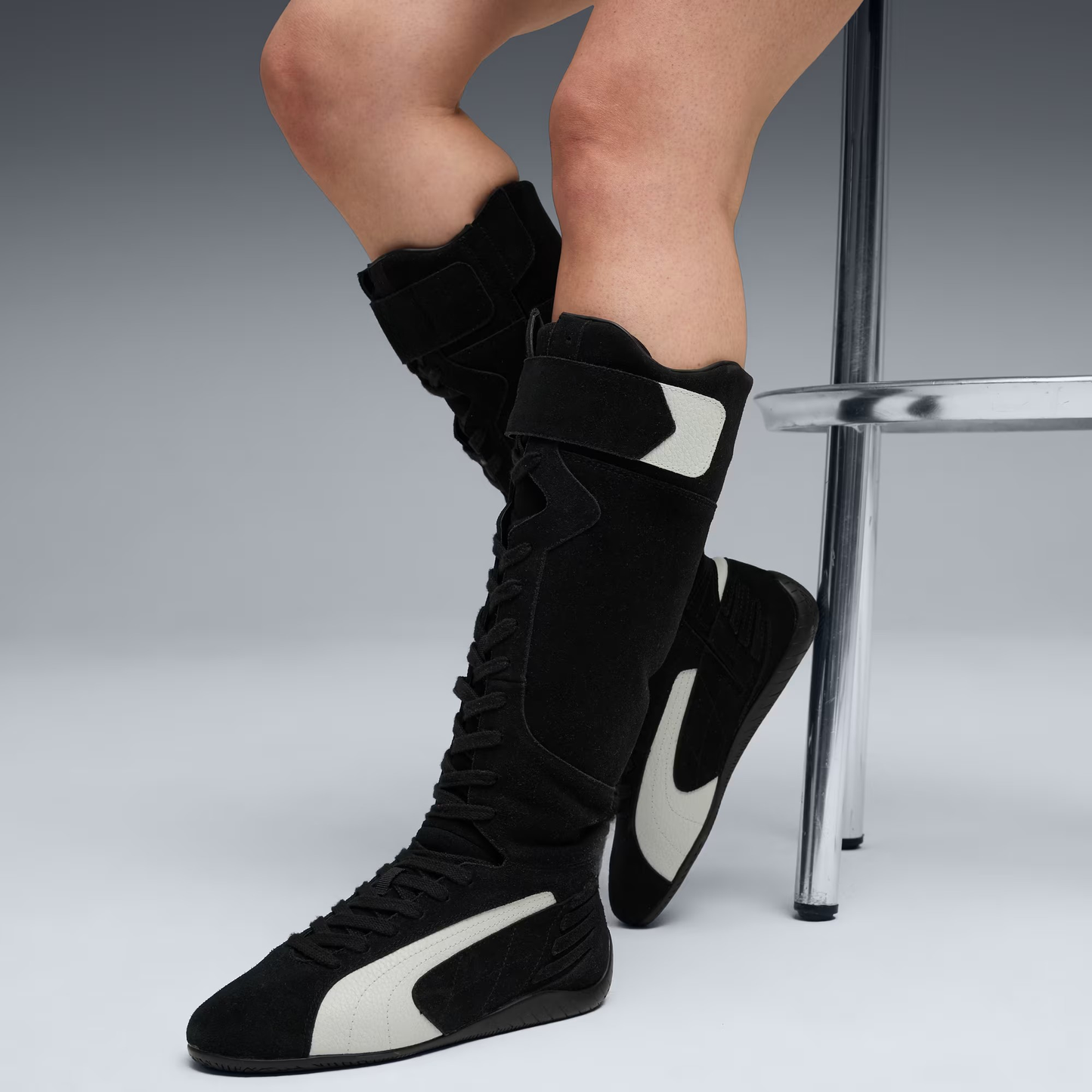 Supercat Boots Women Black Frosted Ivory