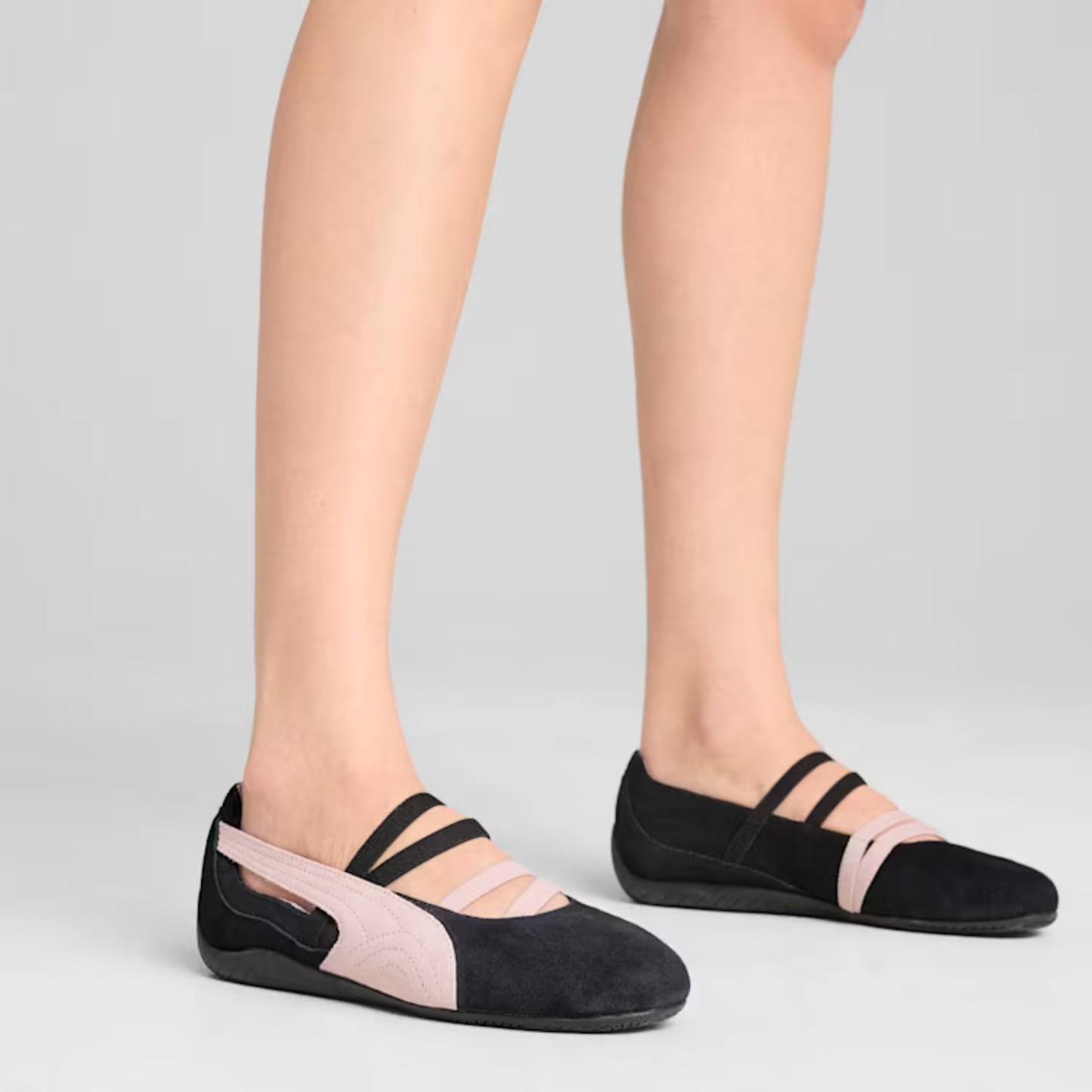 Supercat Suede Ballet Shoes Women Black Mauve Mist