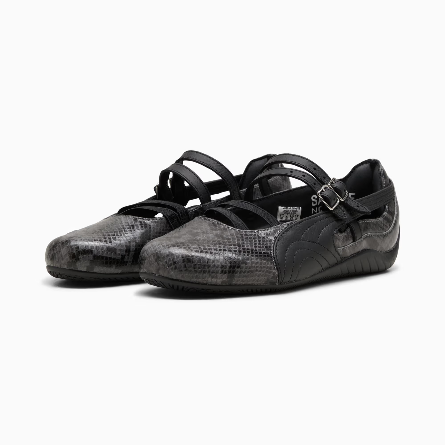 Supercat Ballet Snake Print Sneakers Women Cool Dark Gray Black