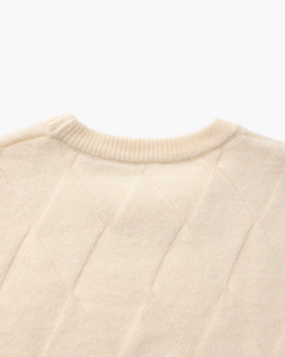 Diamond Knit Crewneck Sweater
