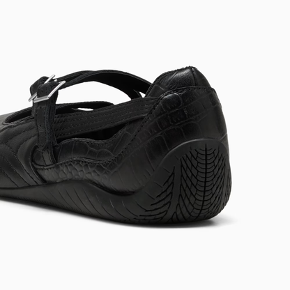 Supercat Ballet Croc Print Sneakers Women Black Cool Dark Gray