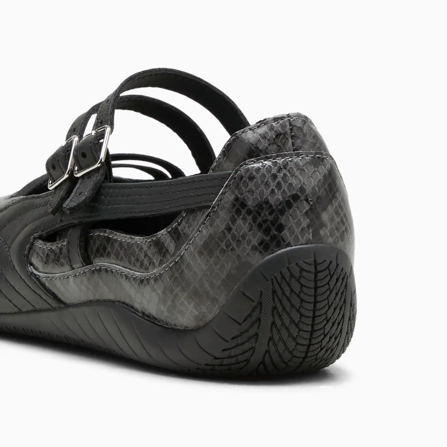 Supercat Ballet Snake Print Sneakers Women Cool Dark Gray Black