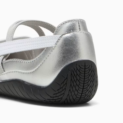 Supercat Ballet Metallic Shoes Women Silver White