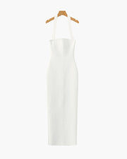 Halter Neck Slim Fit Maxi Dress