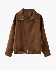 Vintage Suede Drape Jacket