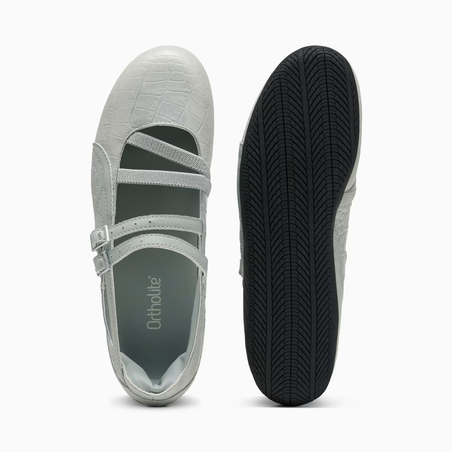 Supercat Ballet Croc Print Sneakers Women White Vapor Gray
