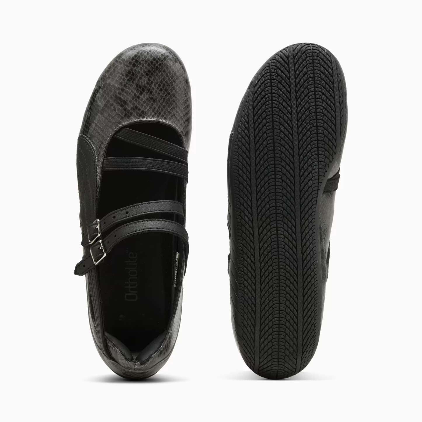Supercat Ballet Snake Print Sneakers Women Cool Dark Gray Black