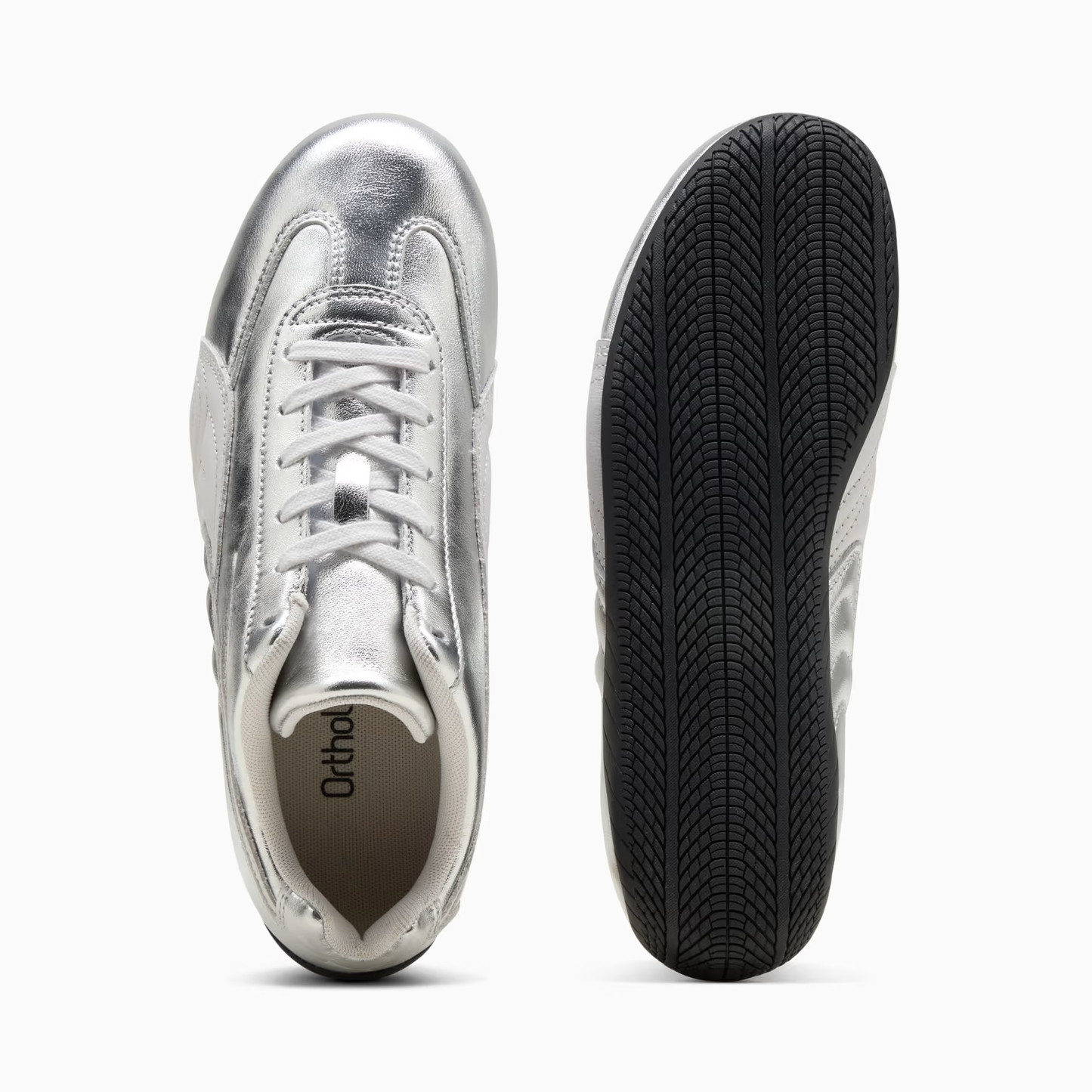Supercat Silver Sneakers Women Feather Gray Black