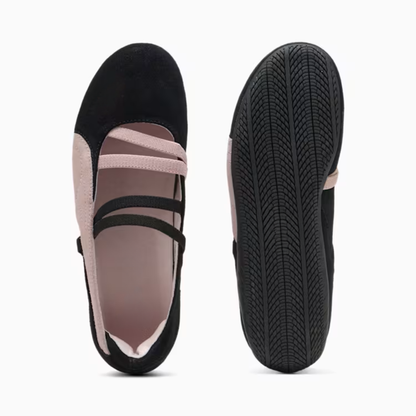 Supercat Suede Ballet Shoes Women Black Mauve Mist