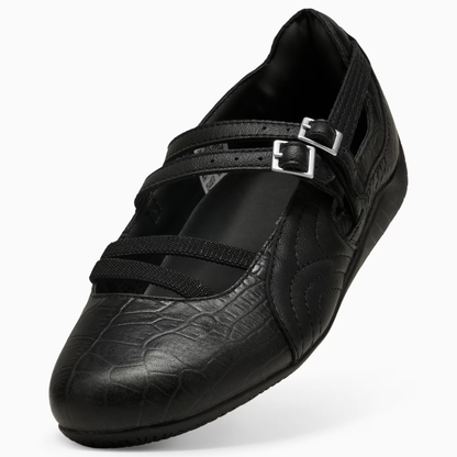 Supercat Ballet Croc Print Sneakers Women Black Cool Dark Gray