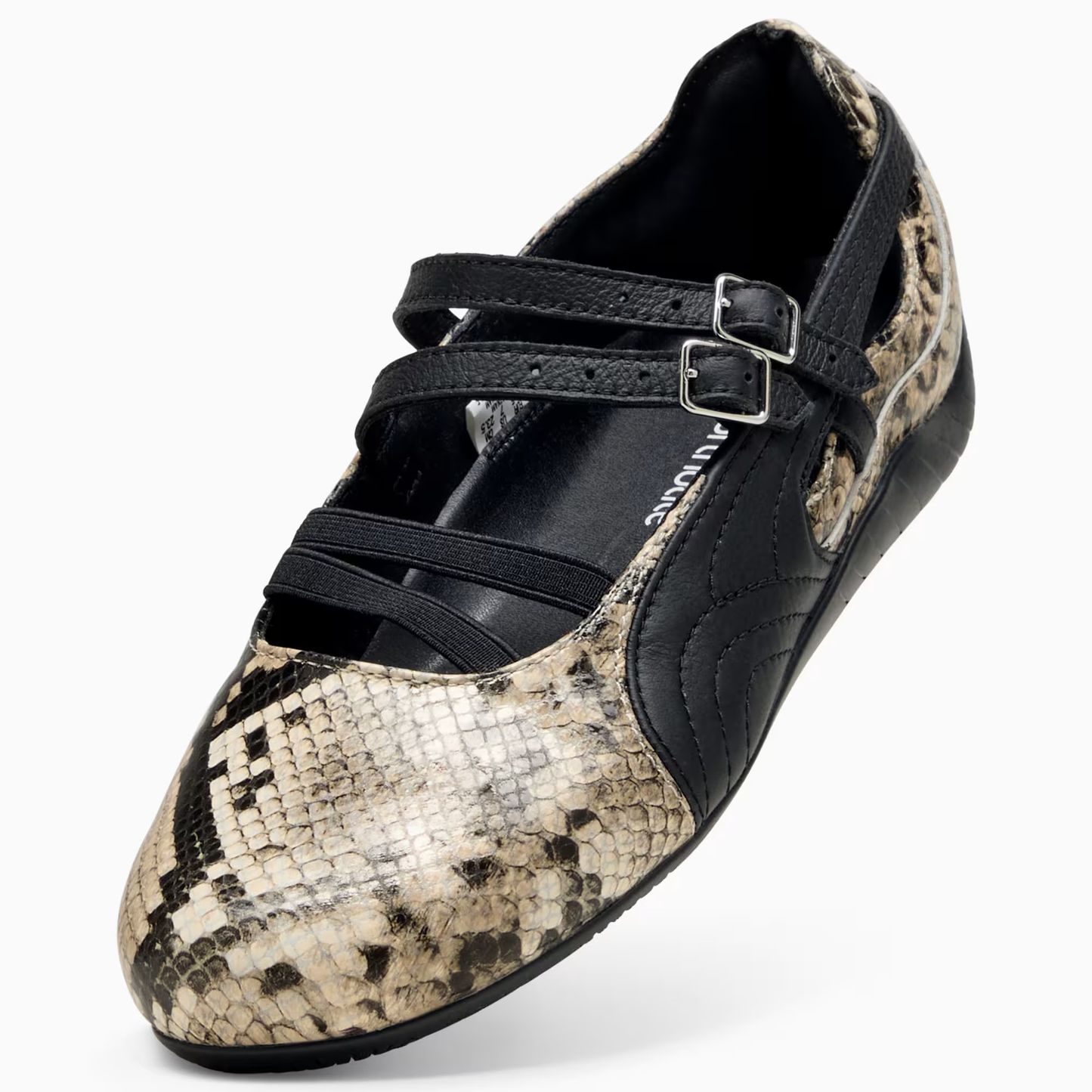 Supercat Ballet Snake Print Sneakers Women Black Vapor Gray