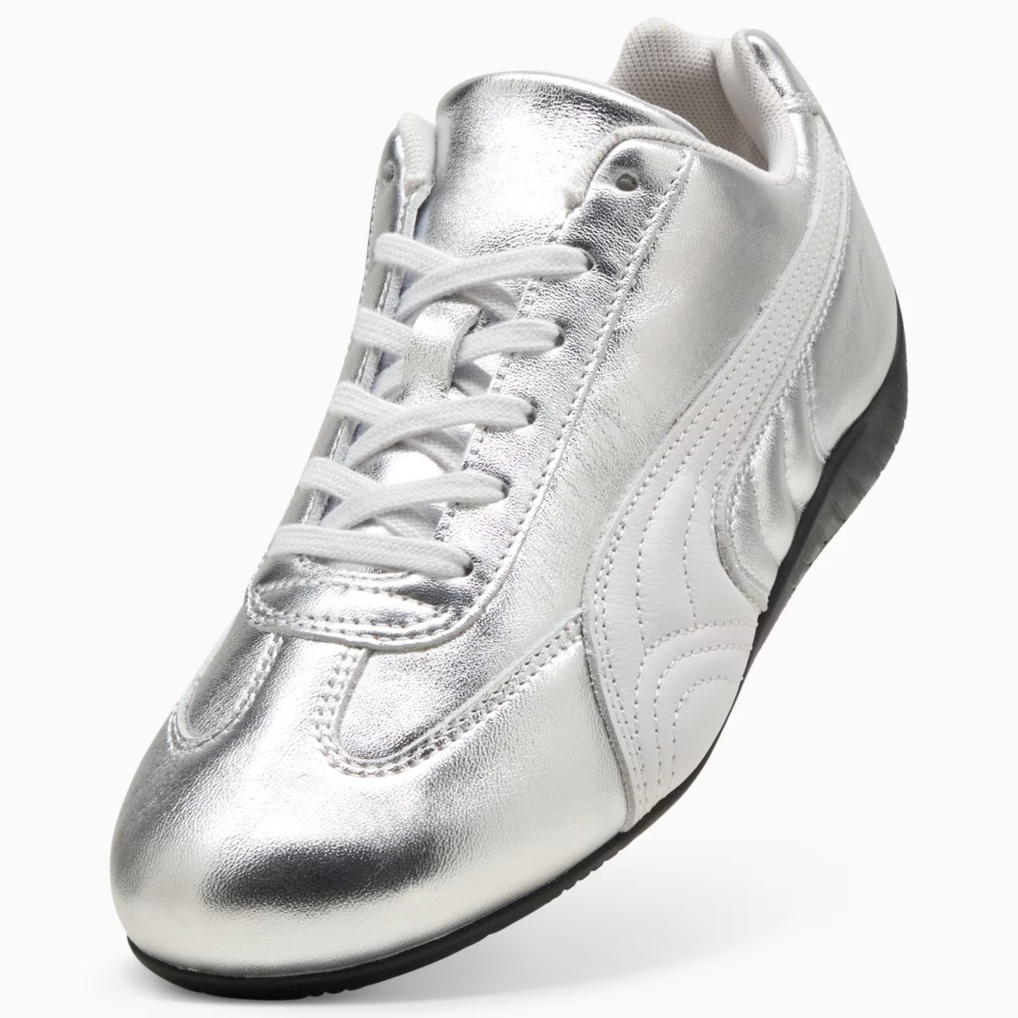 Supercat Silver Sneakers Women Feather Gray Black