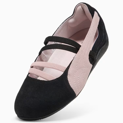 Supercat Suede Ballet Shoes Women Black Mauve Mist