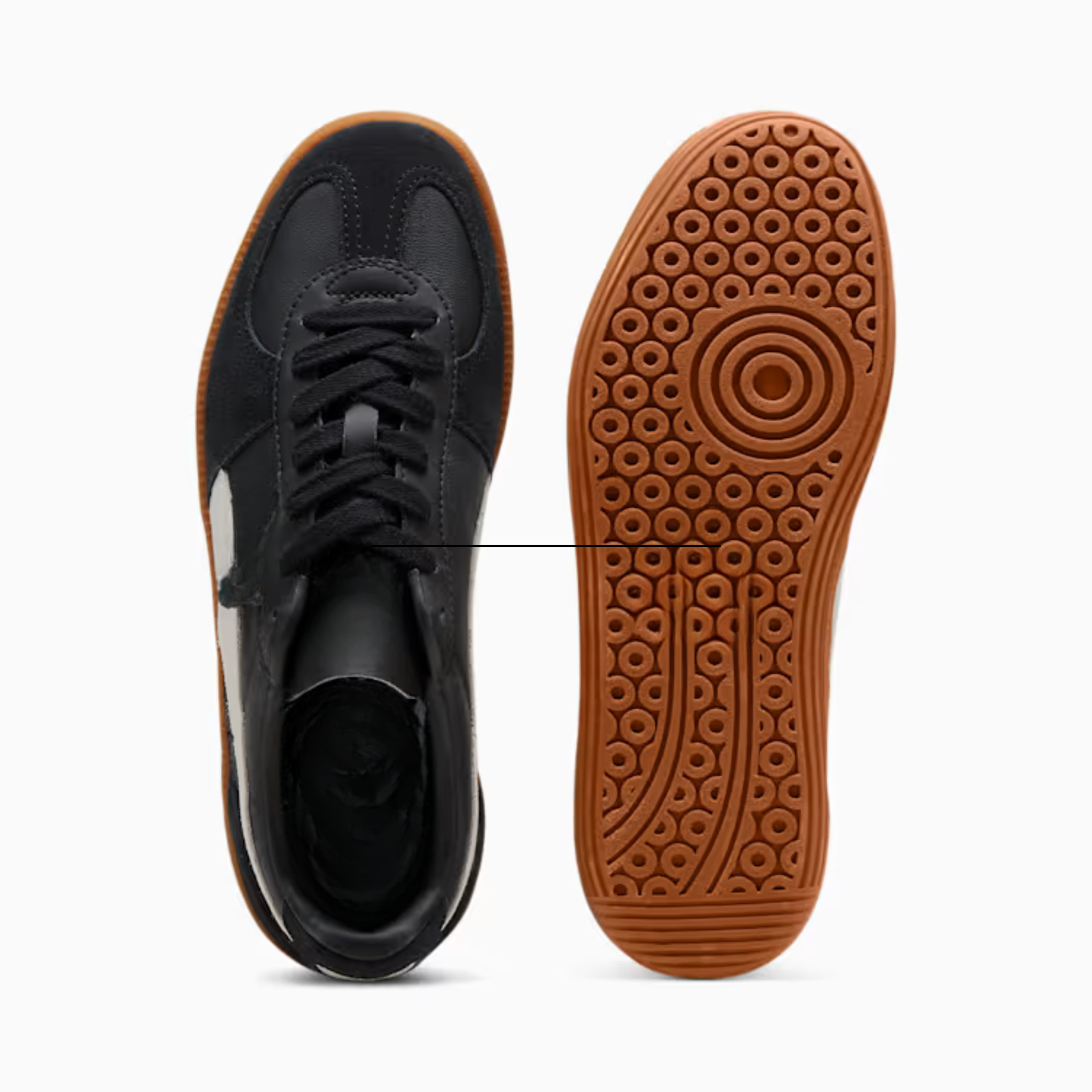 Palermo Leather Sneakers Unisex Black Feather Gray Gum