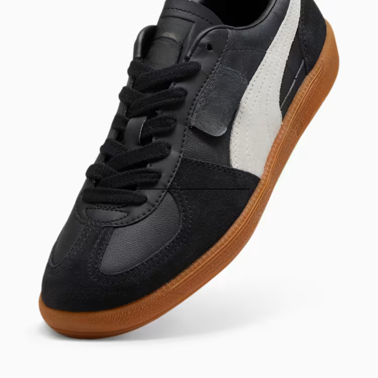 Palermo Leather Sneakers Unisex Black Feather Gray Gum