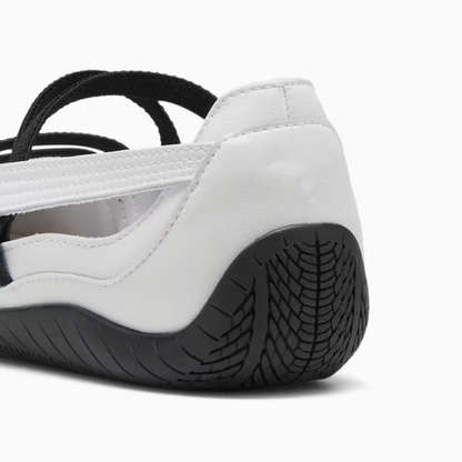 Supercat Ballet Leather Shoes Women  White Black
