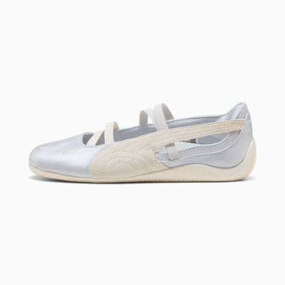 Supercat Satin Ballet Sneakers Women Silver Mist Warm White